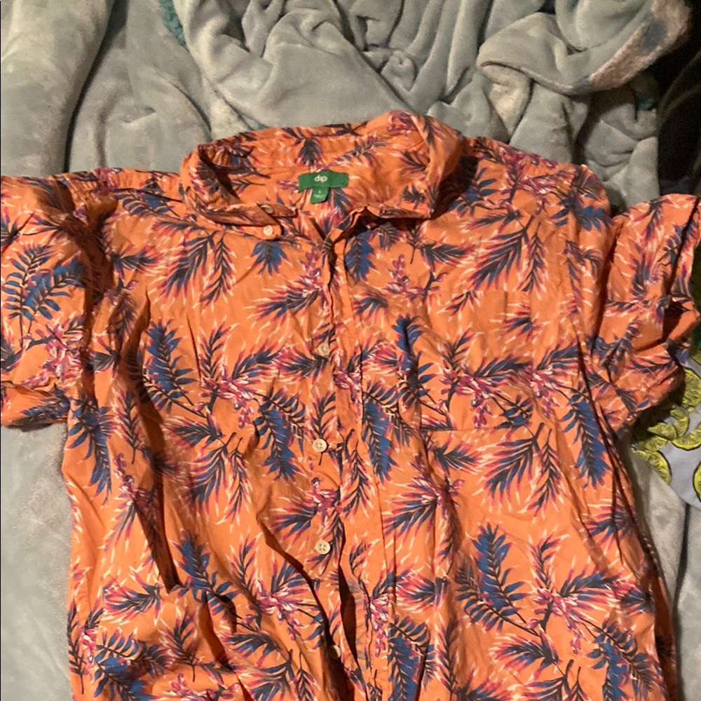 Tropical Orange Mens Shirt